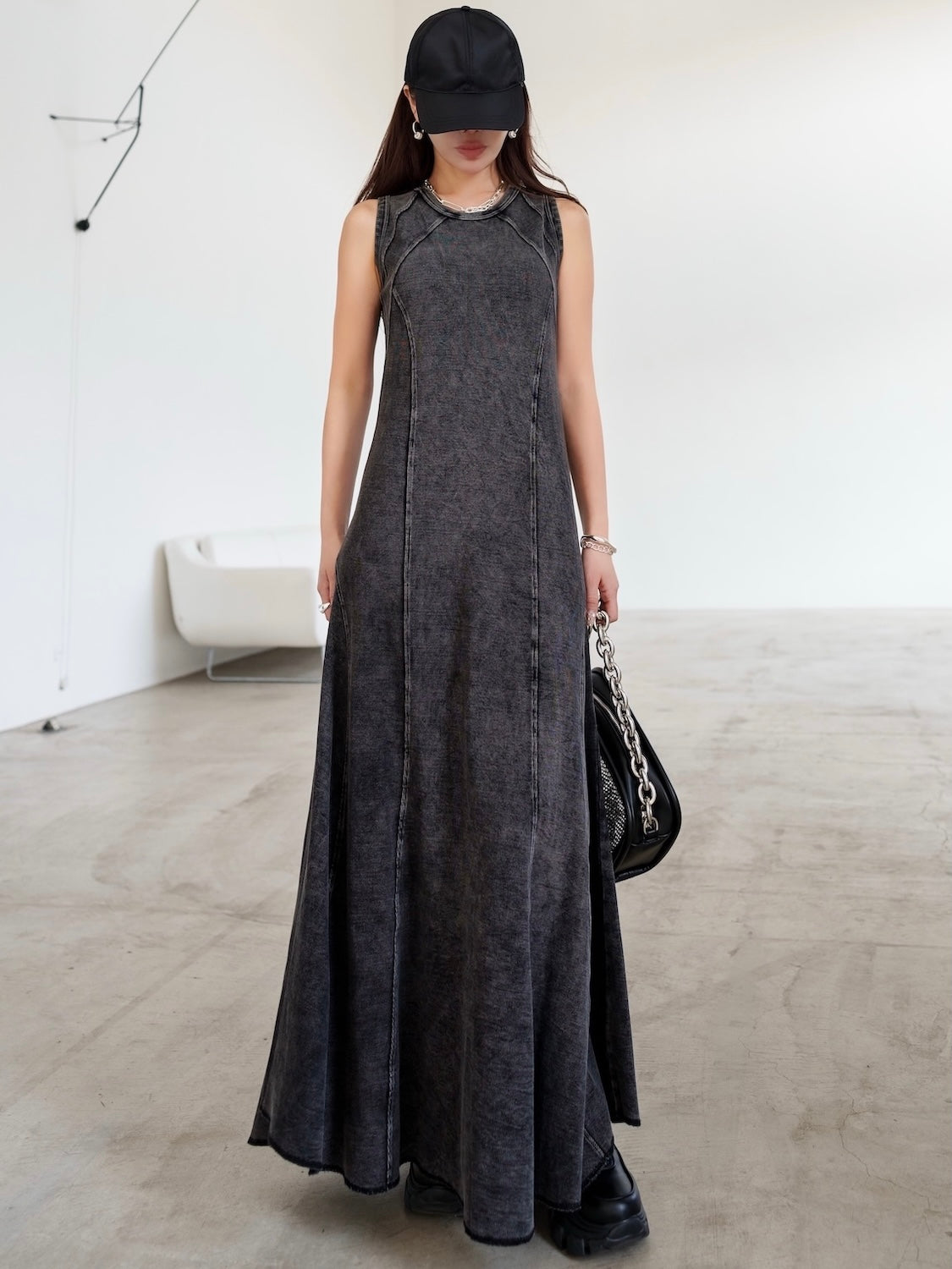 ピグメント Rib フレア ワンピース