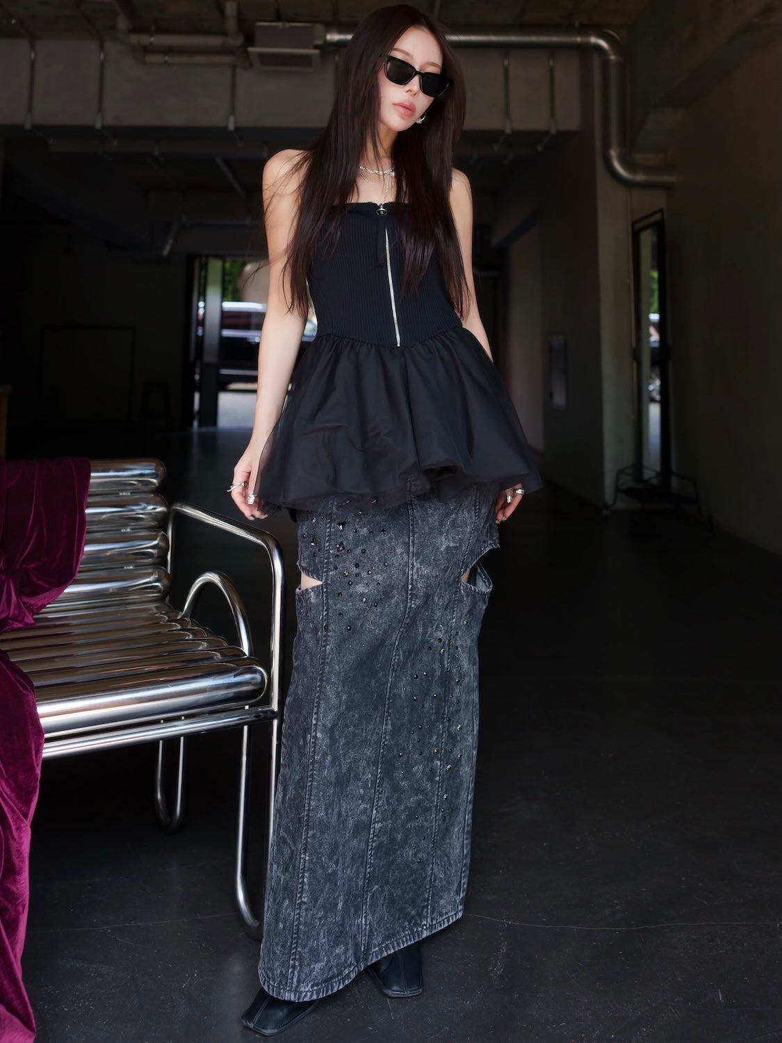 MODEL:159cm<br>着用サイズ:0