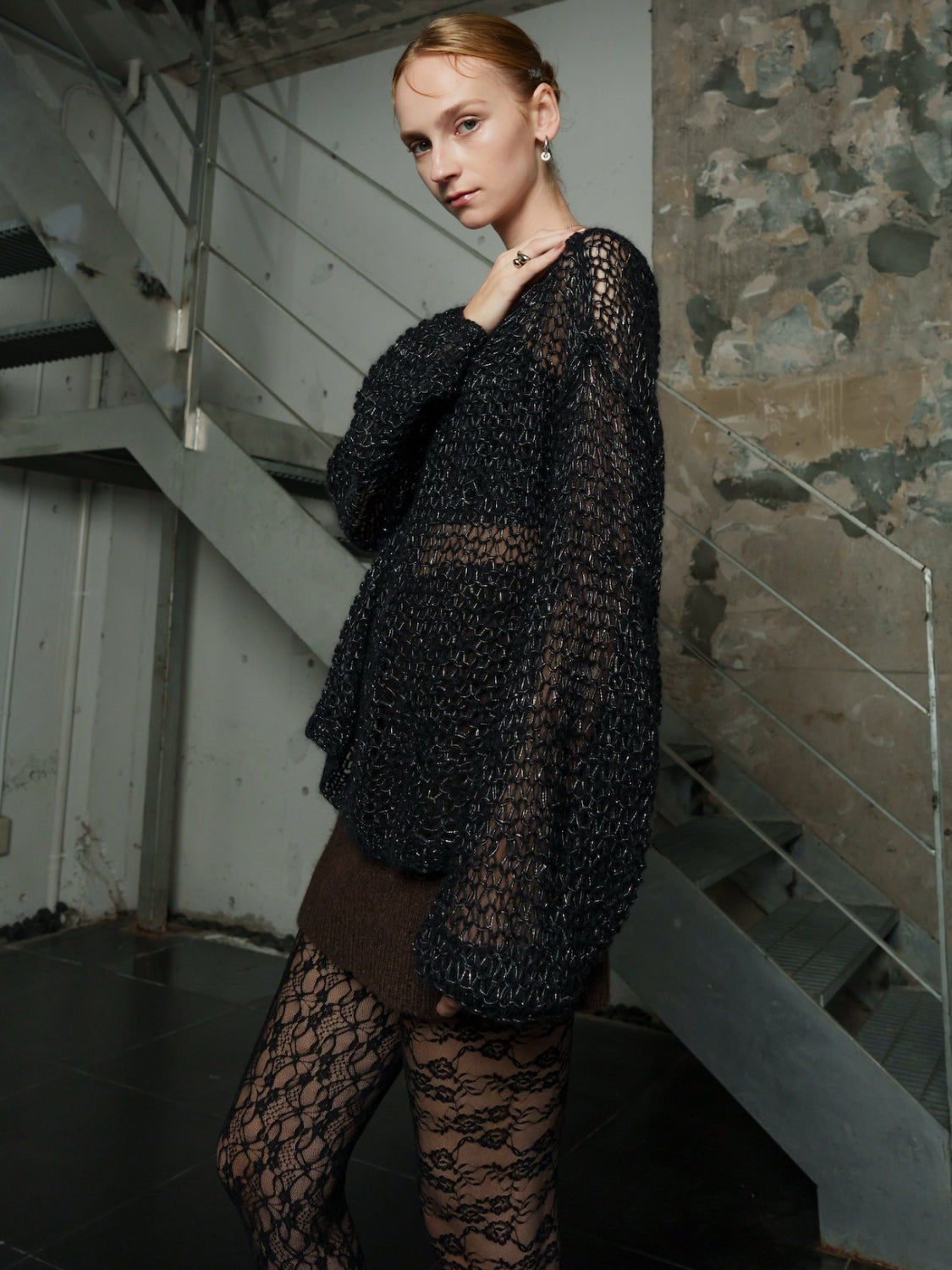 メルトンライク KNIT ミニスカート