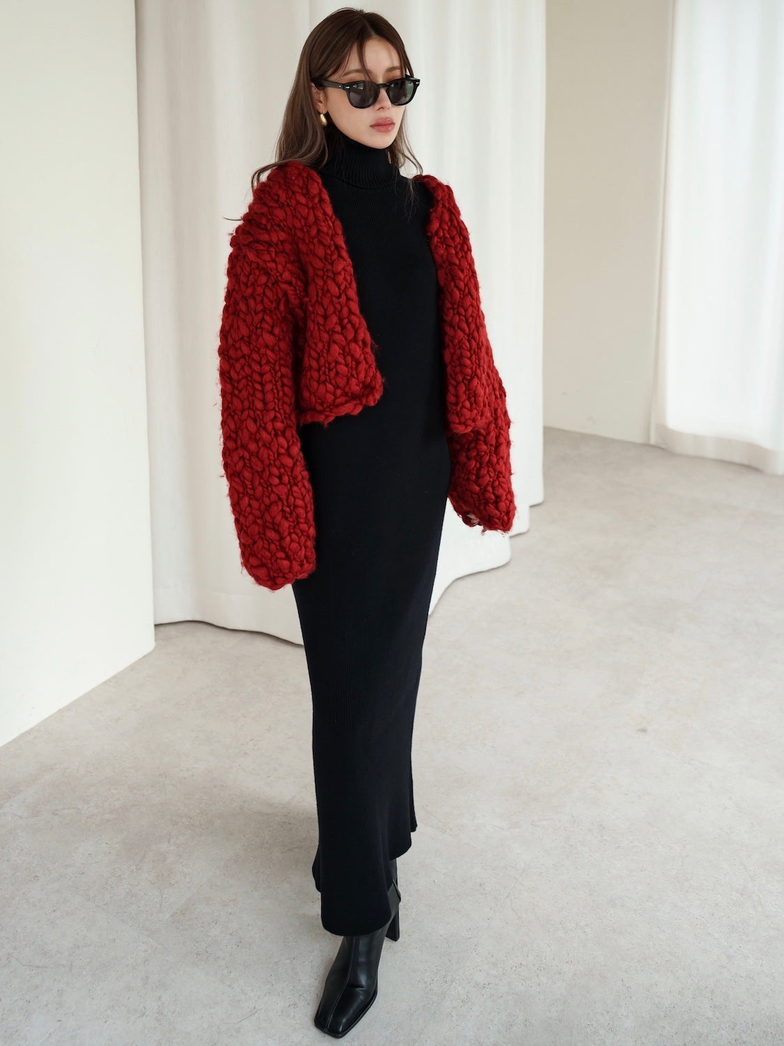ビッグスラブ クロップド Cardigan