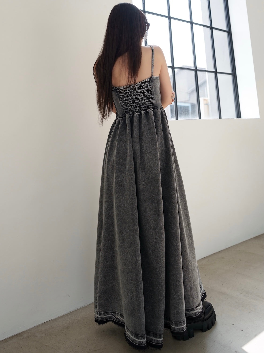 コルセットライク フレア DENIM Dress