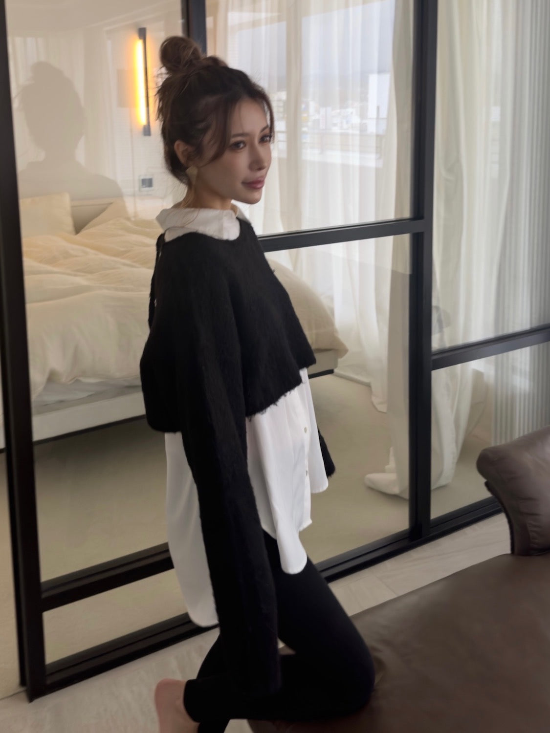 ウールニット レイヤード Shirt