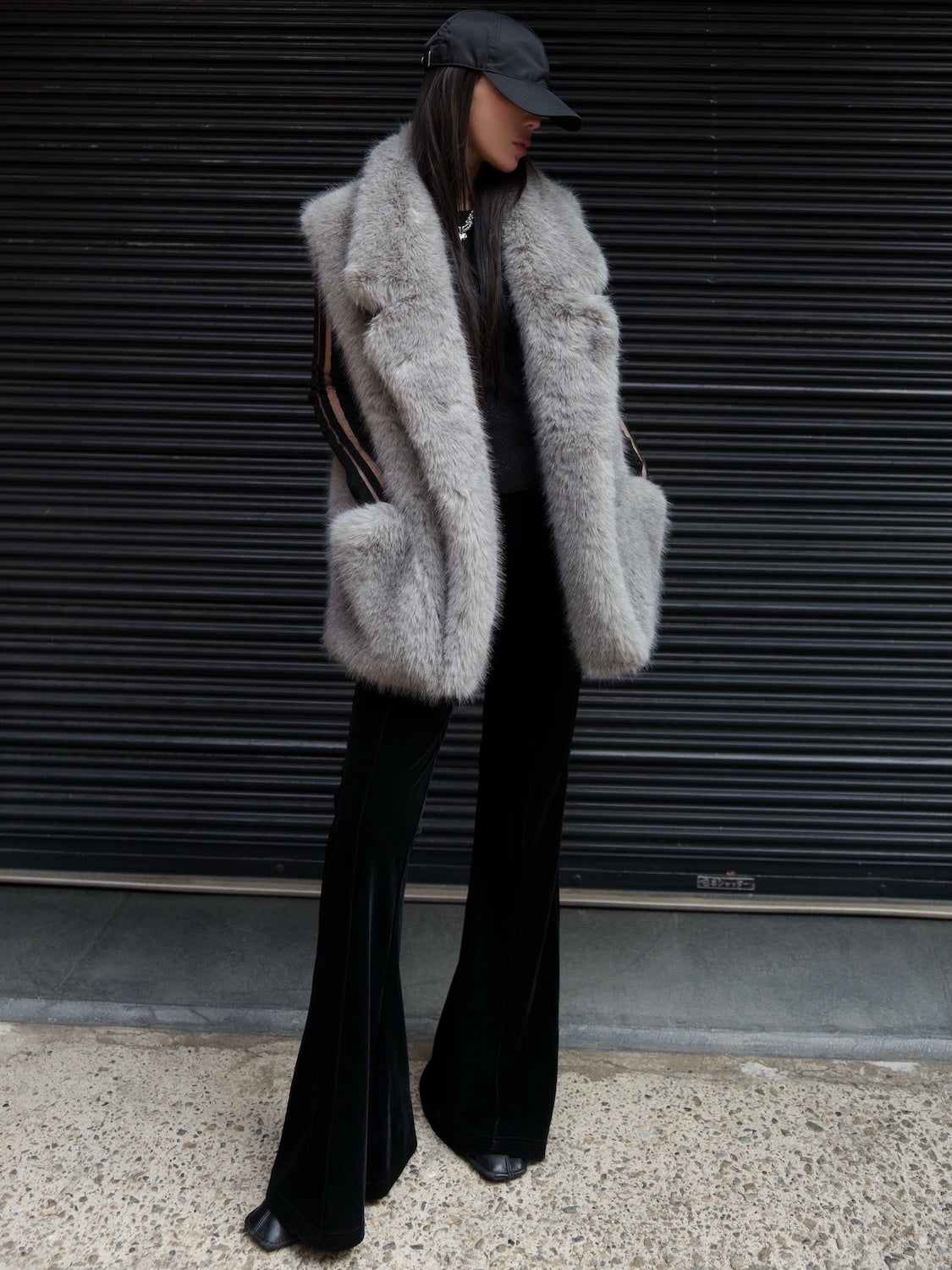 Suede ボンディング Fur ベスト