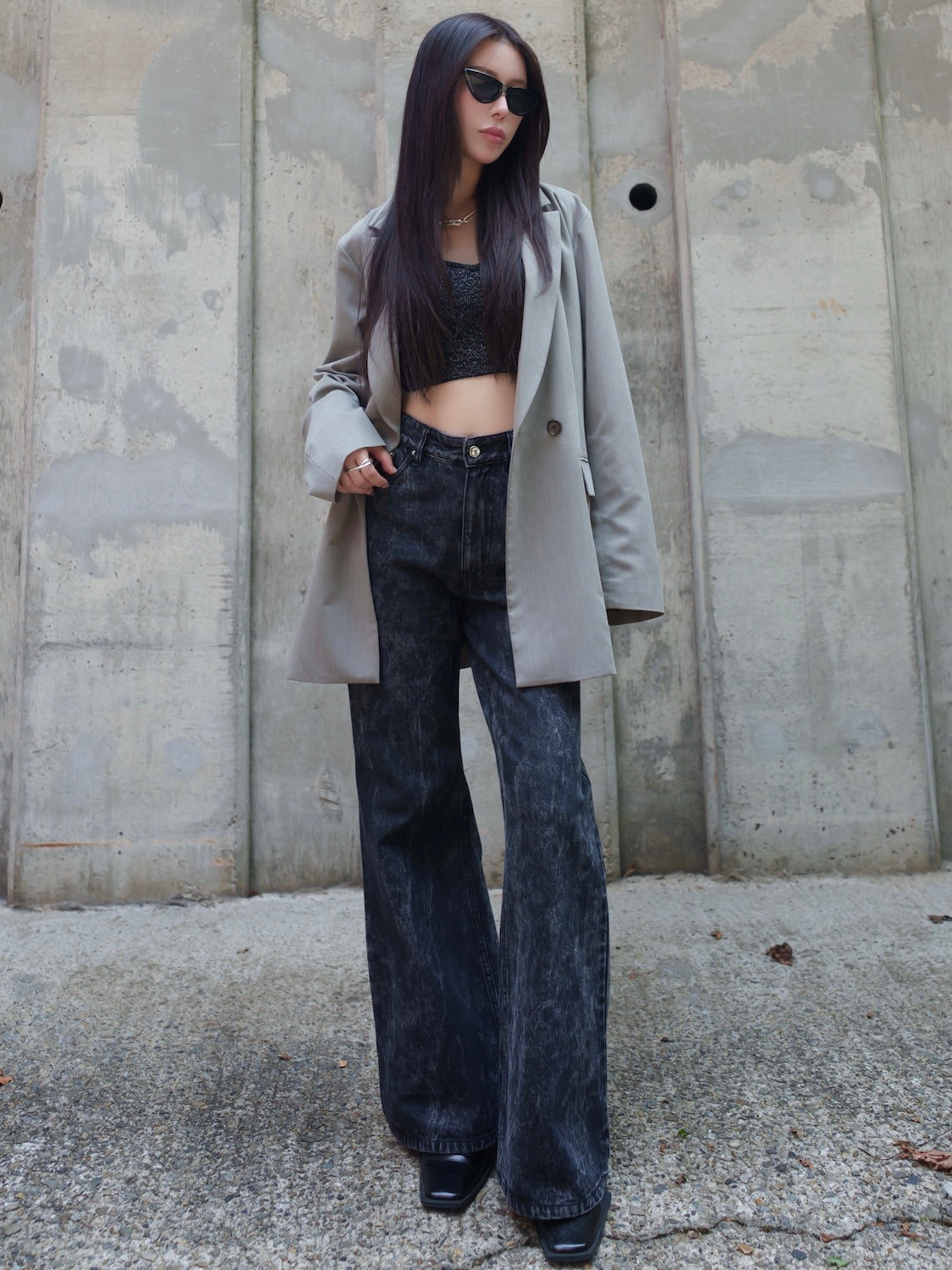 Oversized double-breasted jacket