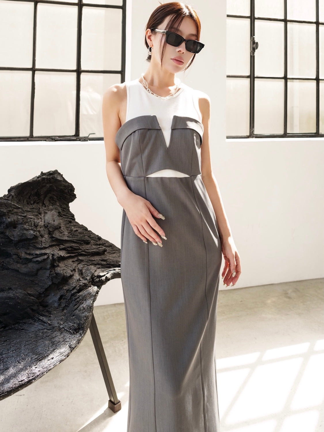 Rib ドッキング ワンピース