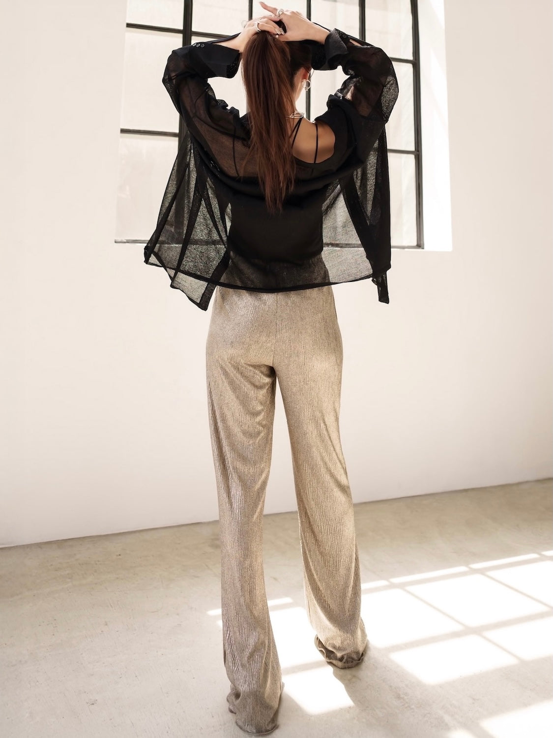 Summer KNIT sheer blouse