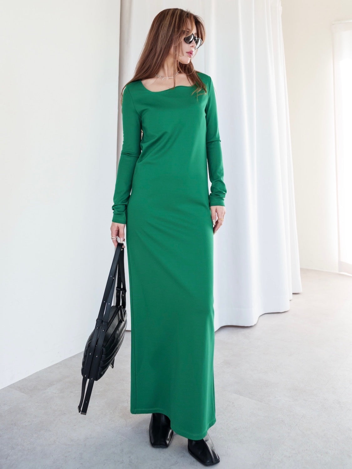 MODEL:159cm<br>COLOR:グリーン