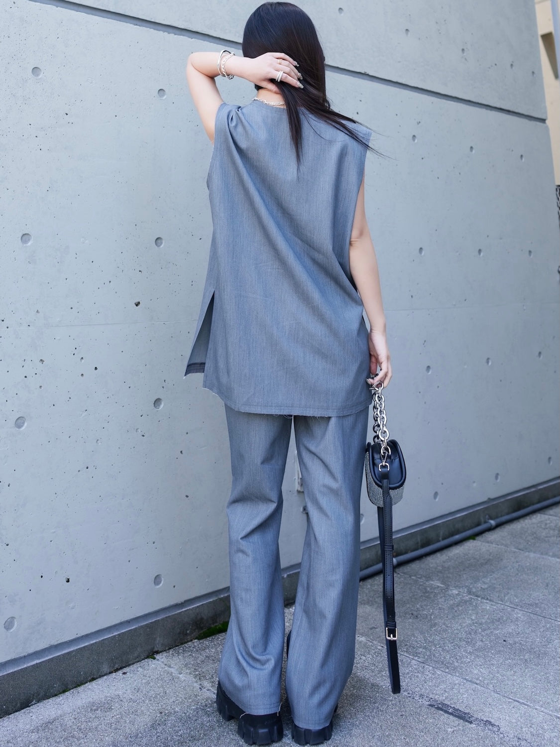 Vネック ベスト セットアップ