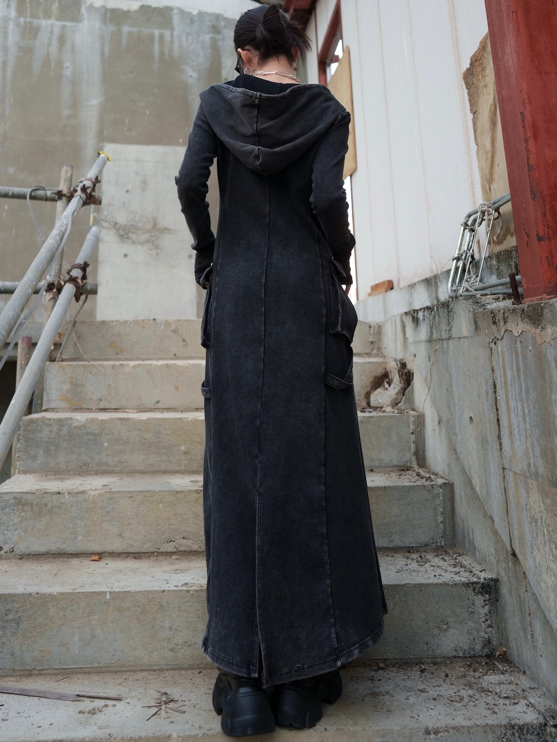 ピグメント Rib フーディー Zipワンピース