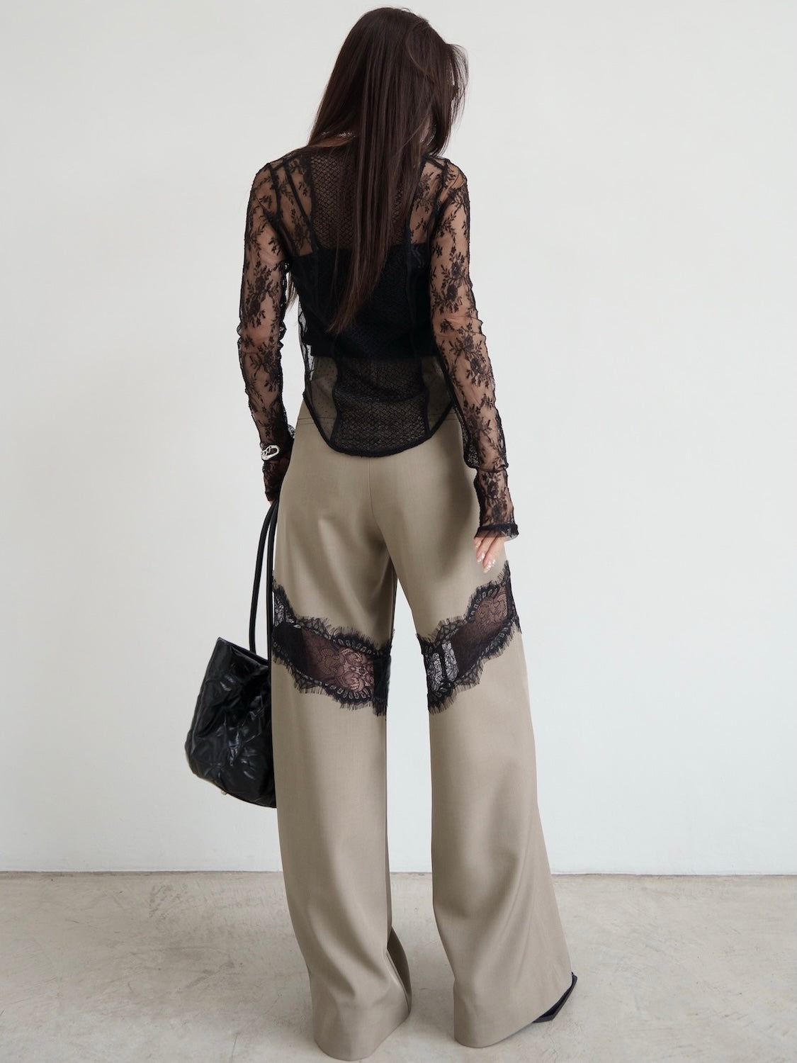 Lace Switch Wide Slacks