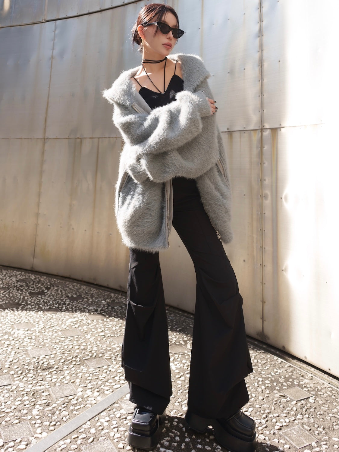 ストラップ ネック KNIT トップス