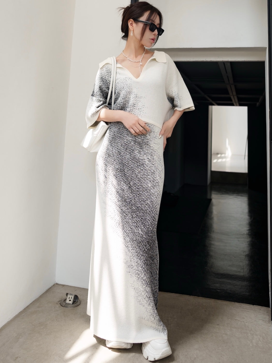 グラデーション ラメ KNIT スキッパー Set-up