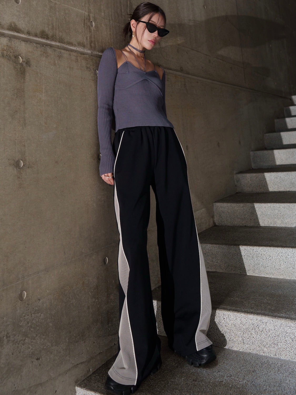 ストラップ ネック KNIT トップス