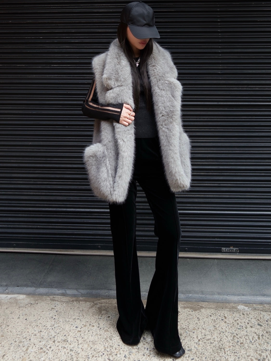 Suede ボンディング Fur ベスト