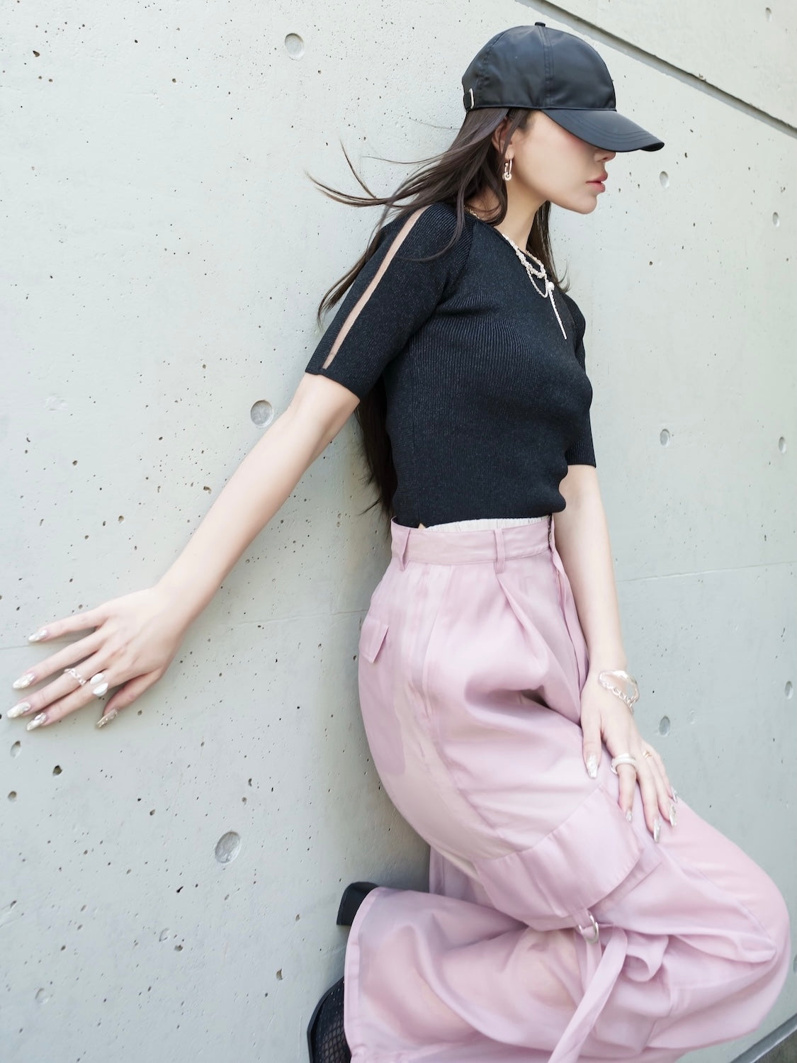 MODEL:159cm<br>COLOR:ブラック