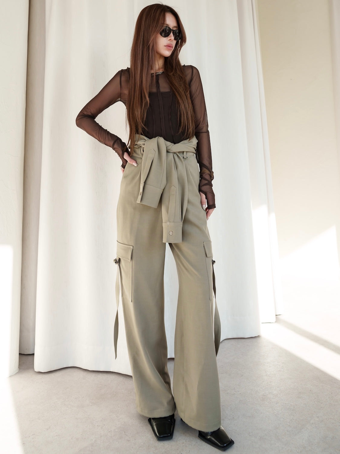 MODEL:159cm<br>COLOR:サンドベージュ