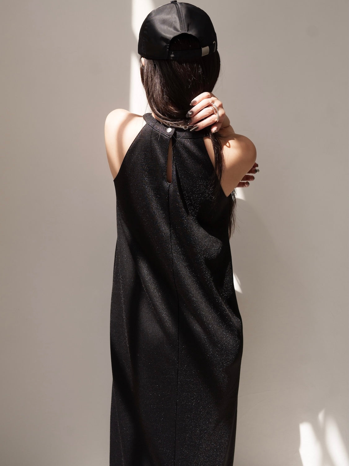 Basic ラメ カットソー ワンピース