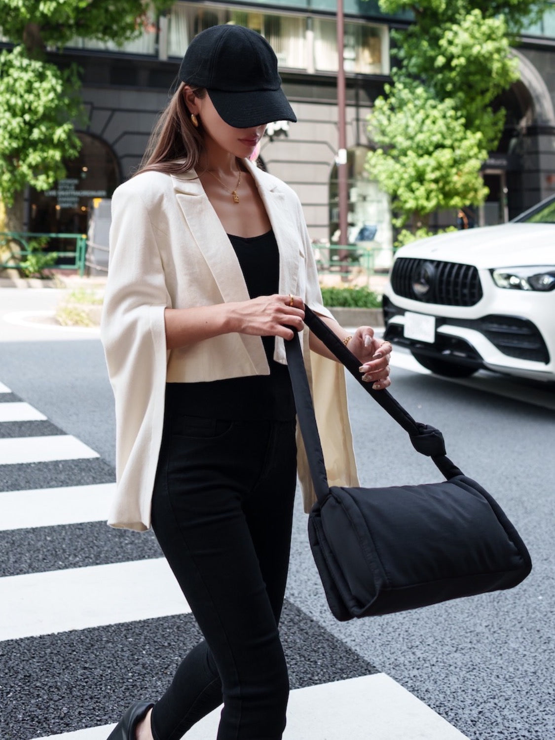 Wool twill short jacket