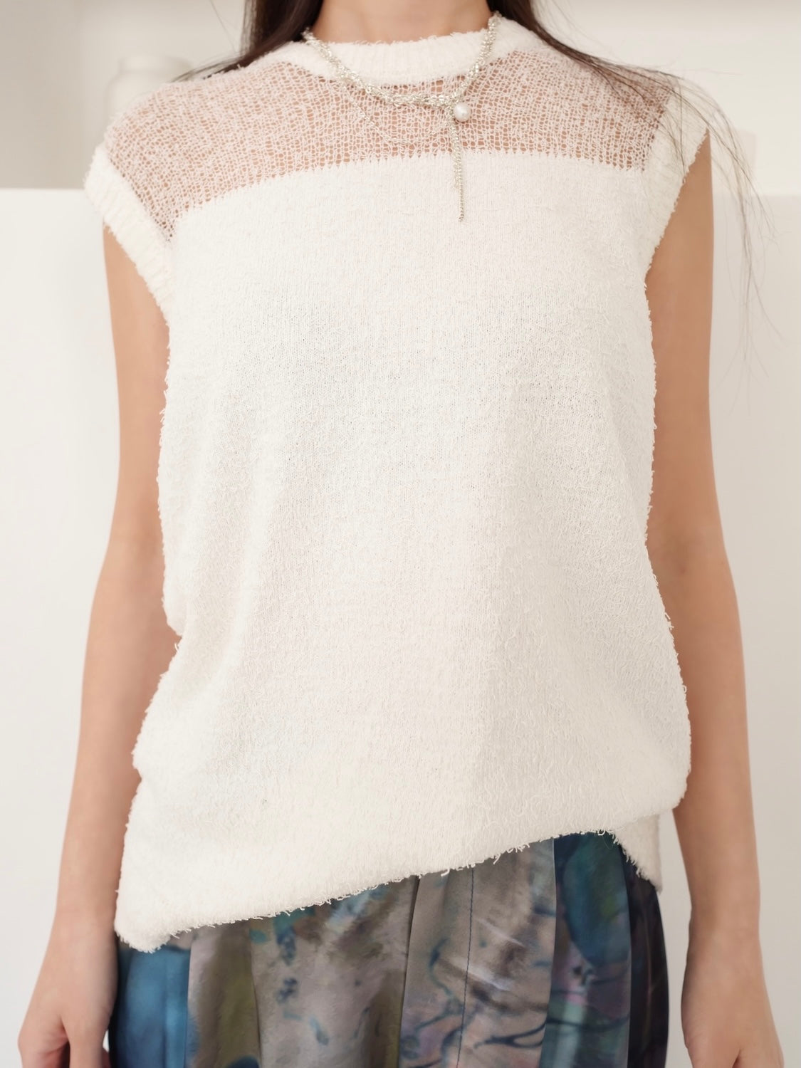 Twist ブークレ KNIT ノースリーブ