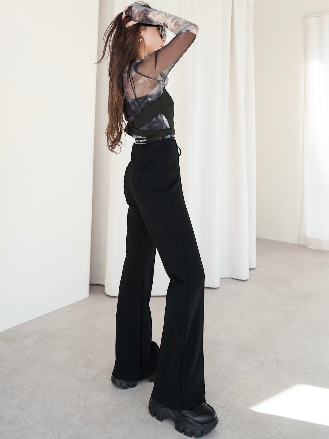 Jersey flare bottom
