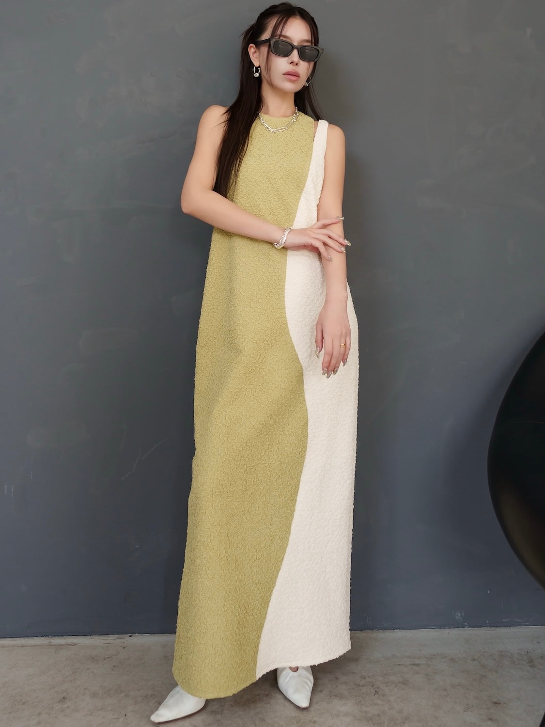 Wave バイカラー ワンピース