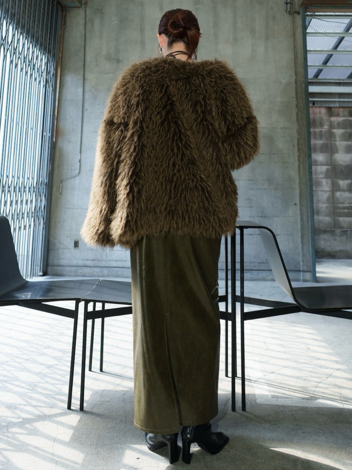 ノーカラー チベット Fur コート