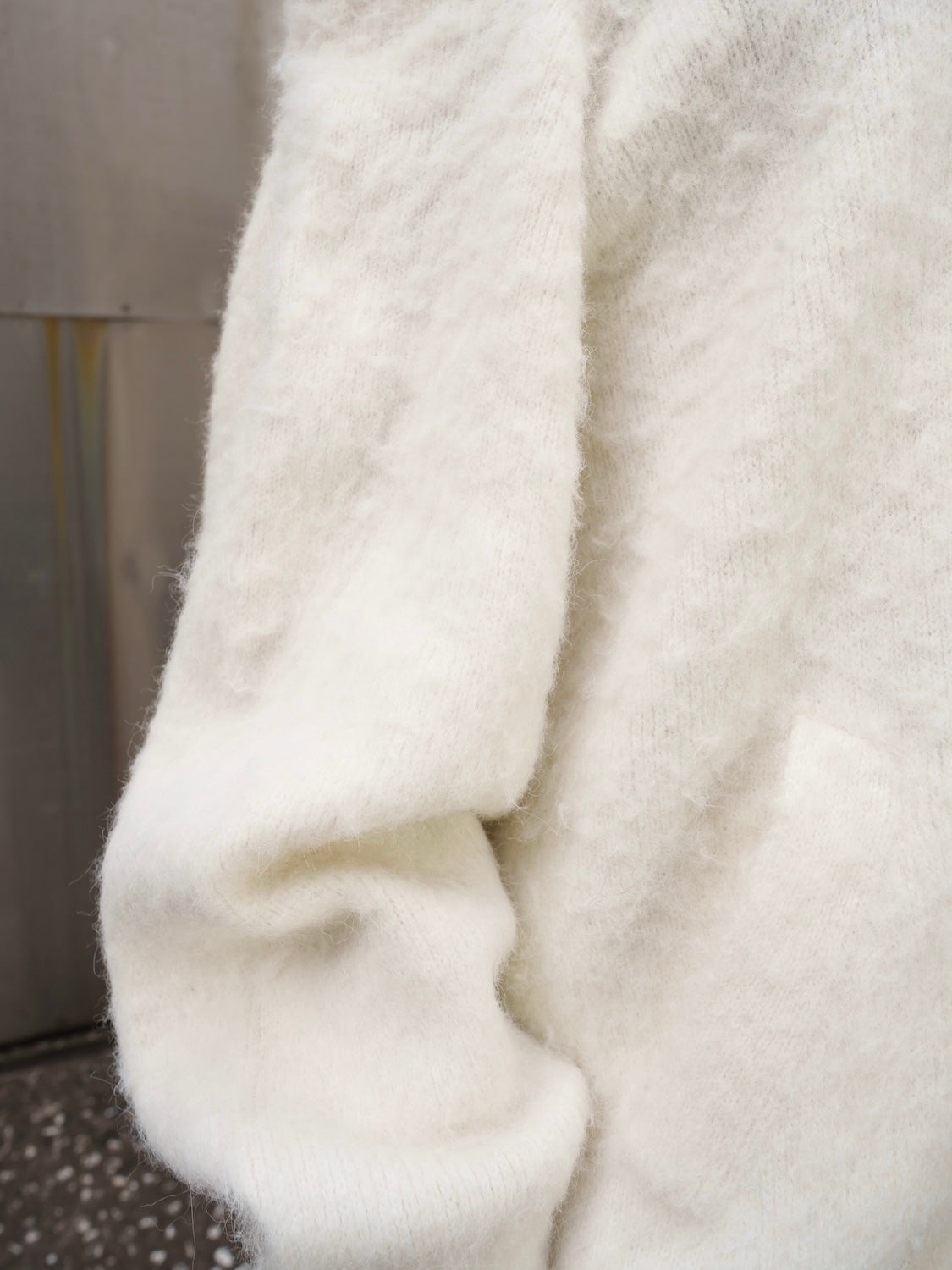 オフショルダー フロント Zip KNIT