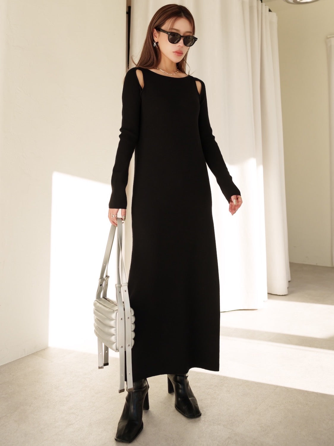 Open-shoulder ロングスリーブ OP