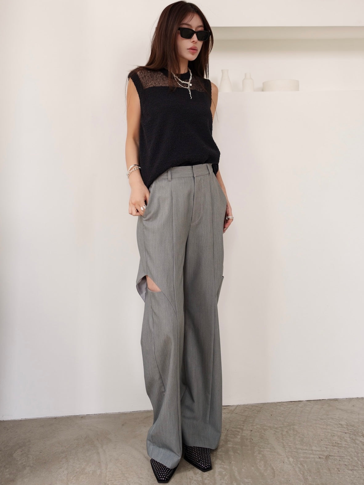 MODEL:159cm<br>着用サイズ:0<br>COLOR:グレー