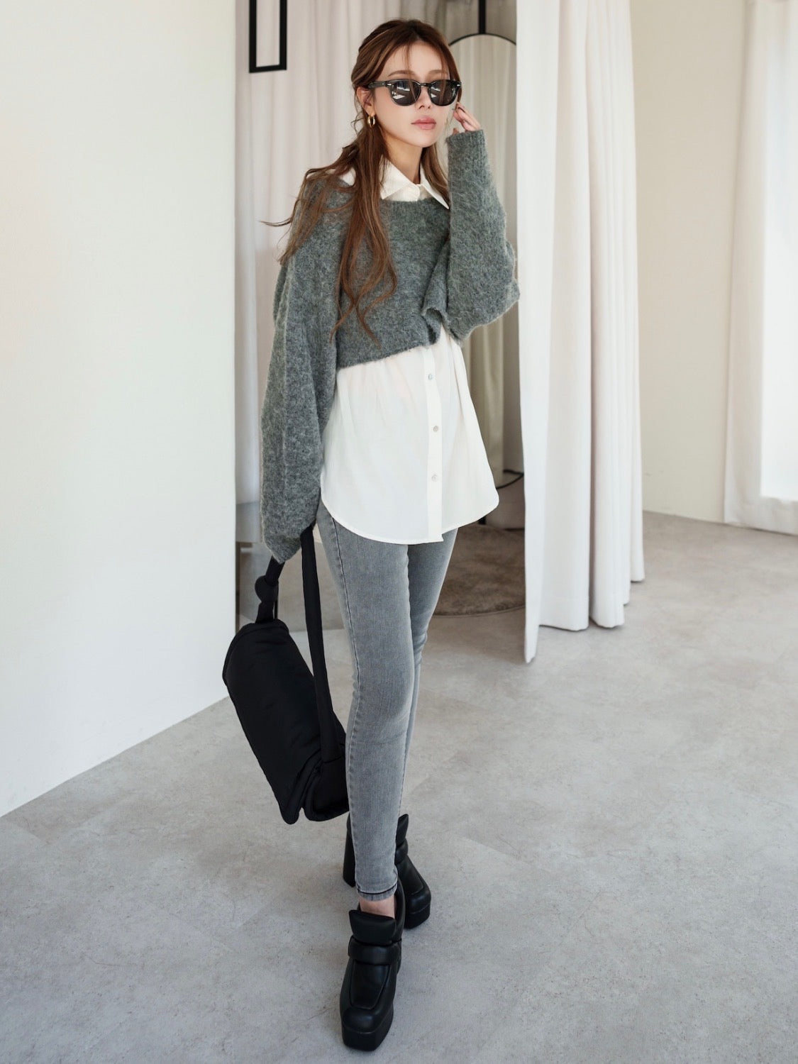 MODEL:159cm <br>着用サイズ:0