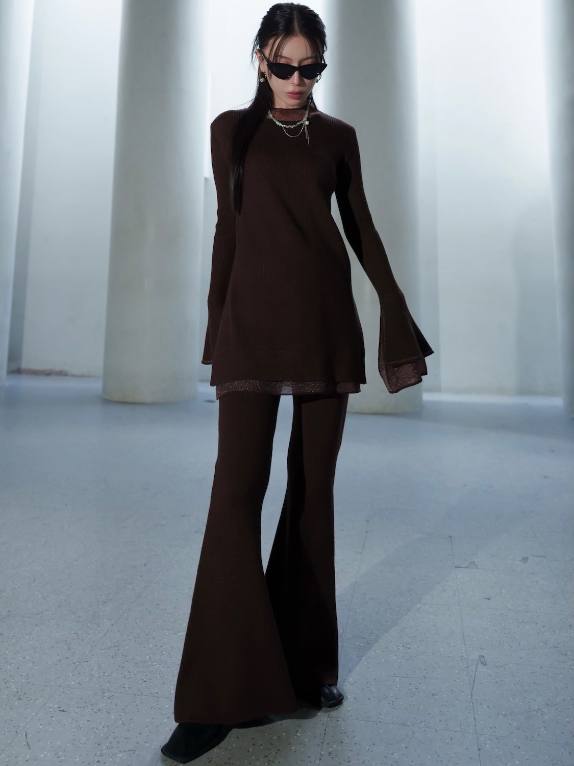 Sheer レイヤーカフス KNIT セットアップ