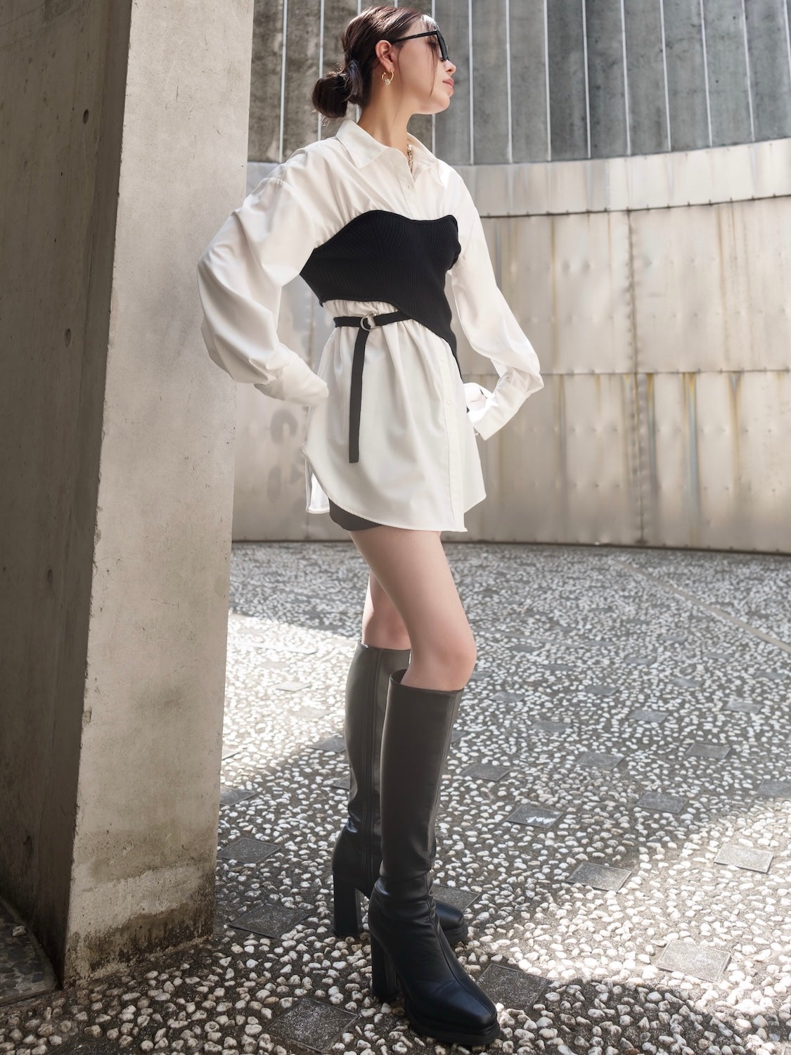 ドッキング KNITビスチェ シャツ