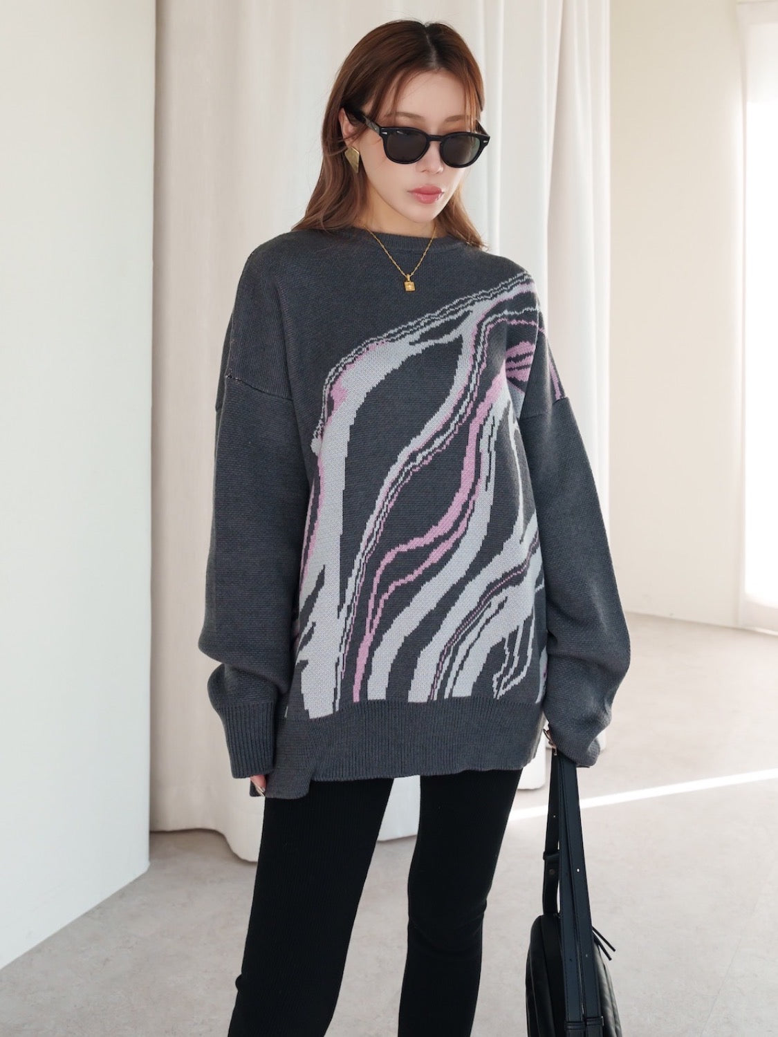 MODEL:159cm<br>着用サイズ:0<br>COLOR:チャコール