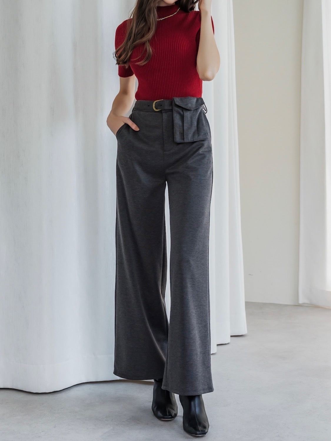Waist-pouch セット ワイドパンツ