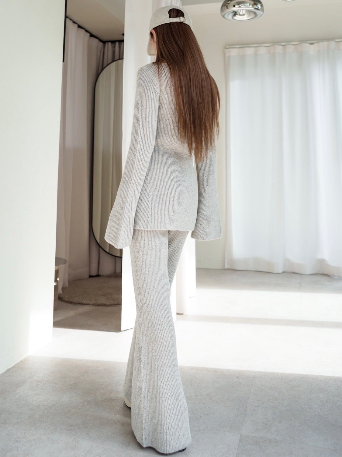 Design Neck Knit Set Up