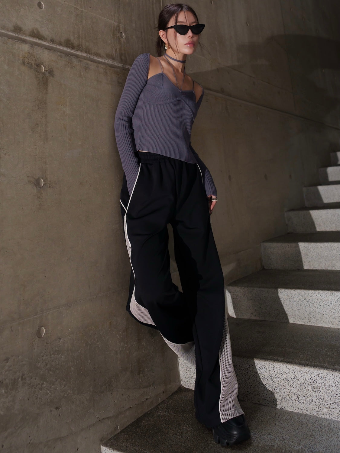 ストラップ ネック KNIT トップス