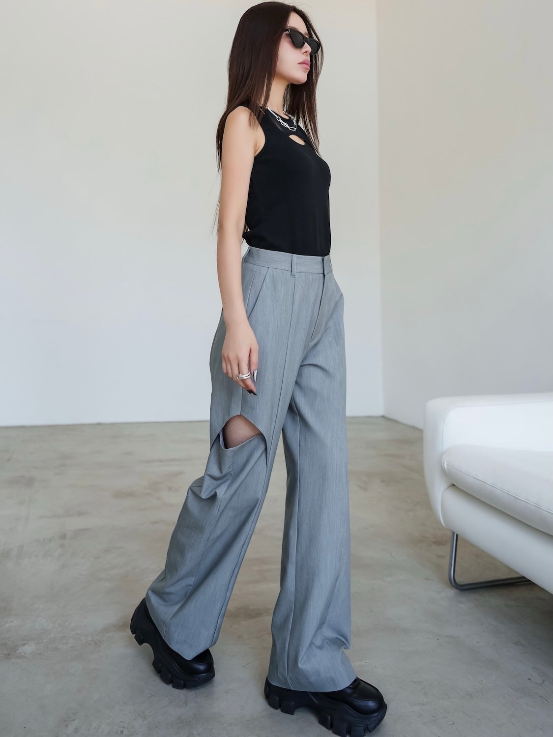 MODEL:159cm<br>着用サイズ:0<br>COLOR:グレー