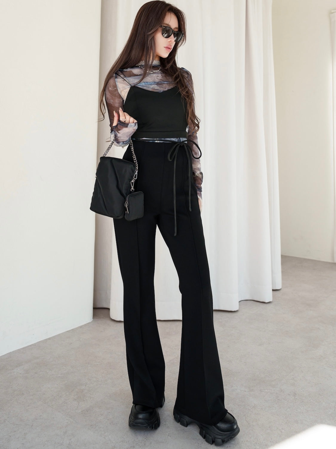 Jersey flare bottom