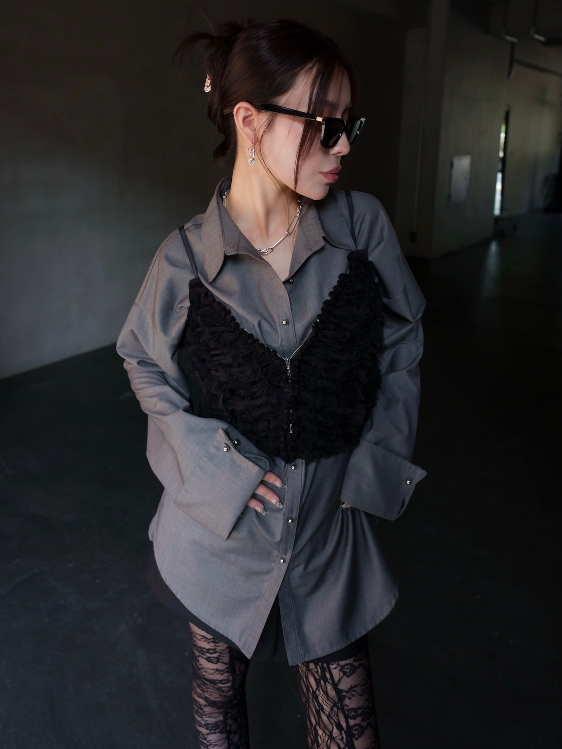 カフスボタン オーバー SHIRT