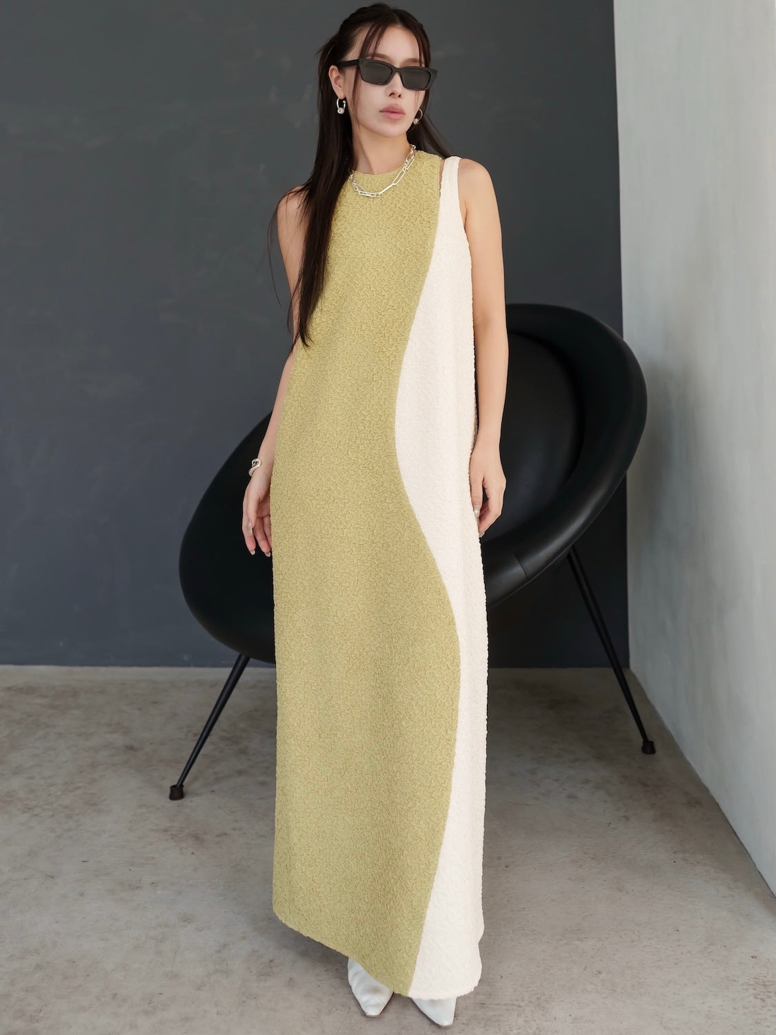 Wave バイカラー ワンピース