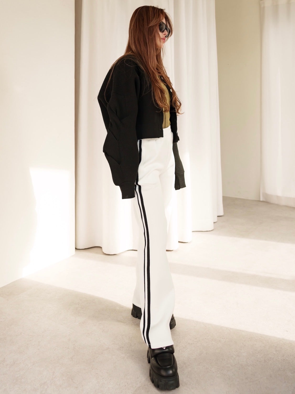 2way sleeve design cardigan
