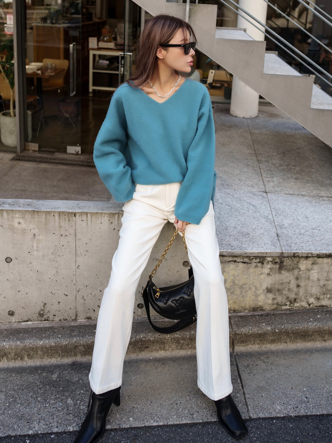 MODEL:159cm COLOR:ブルー