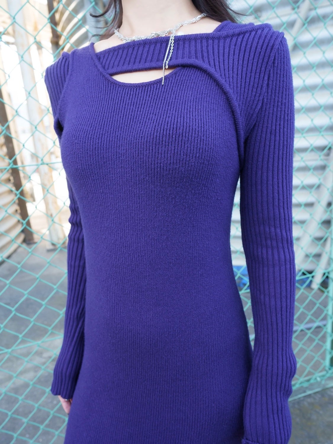 レイヤーライク Rib KNIT ワンピース
