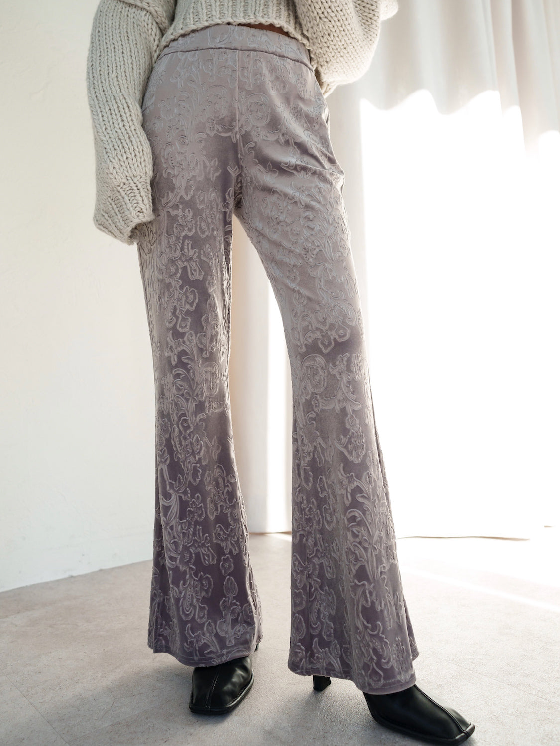 MODEL:159cm<br>COLOR:グレージュ