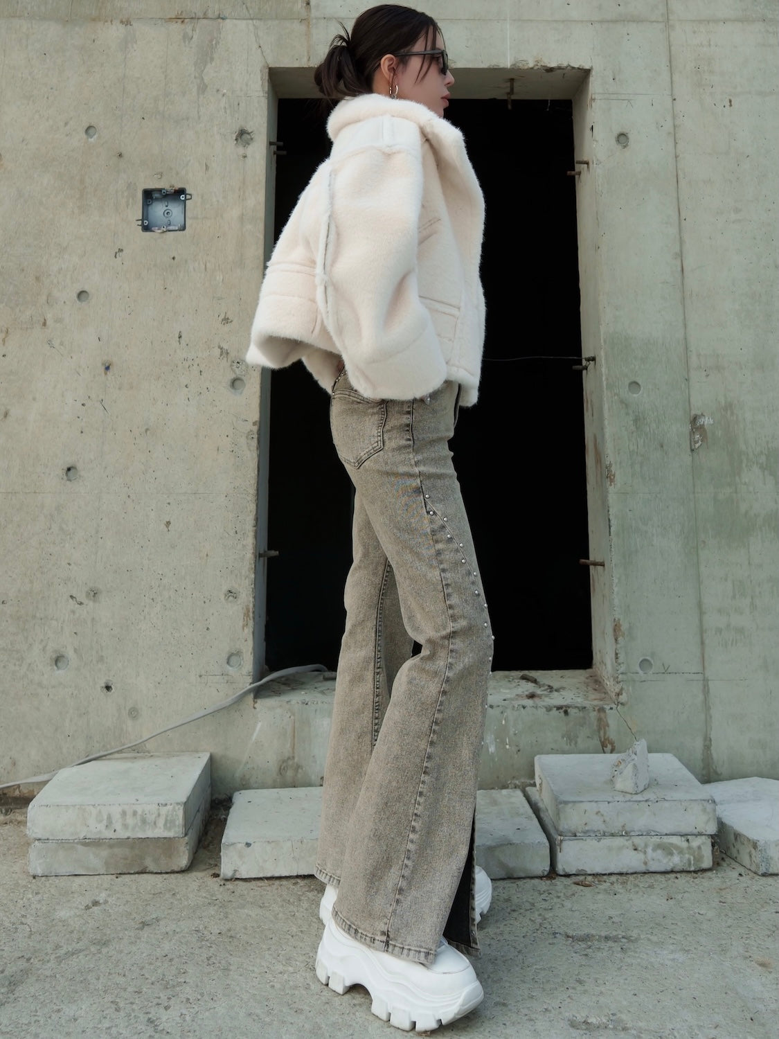 リバーシブル ボンディング Furジャケット