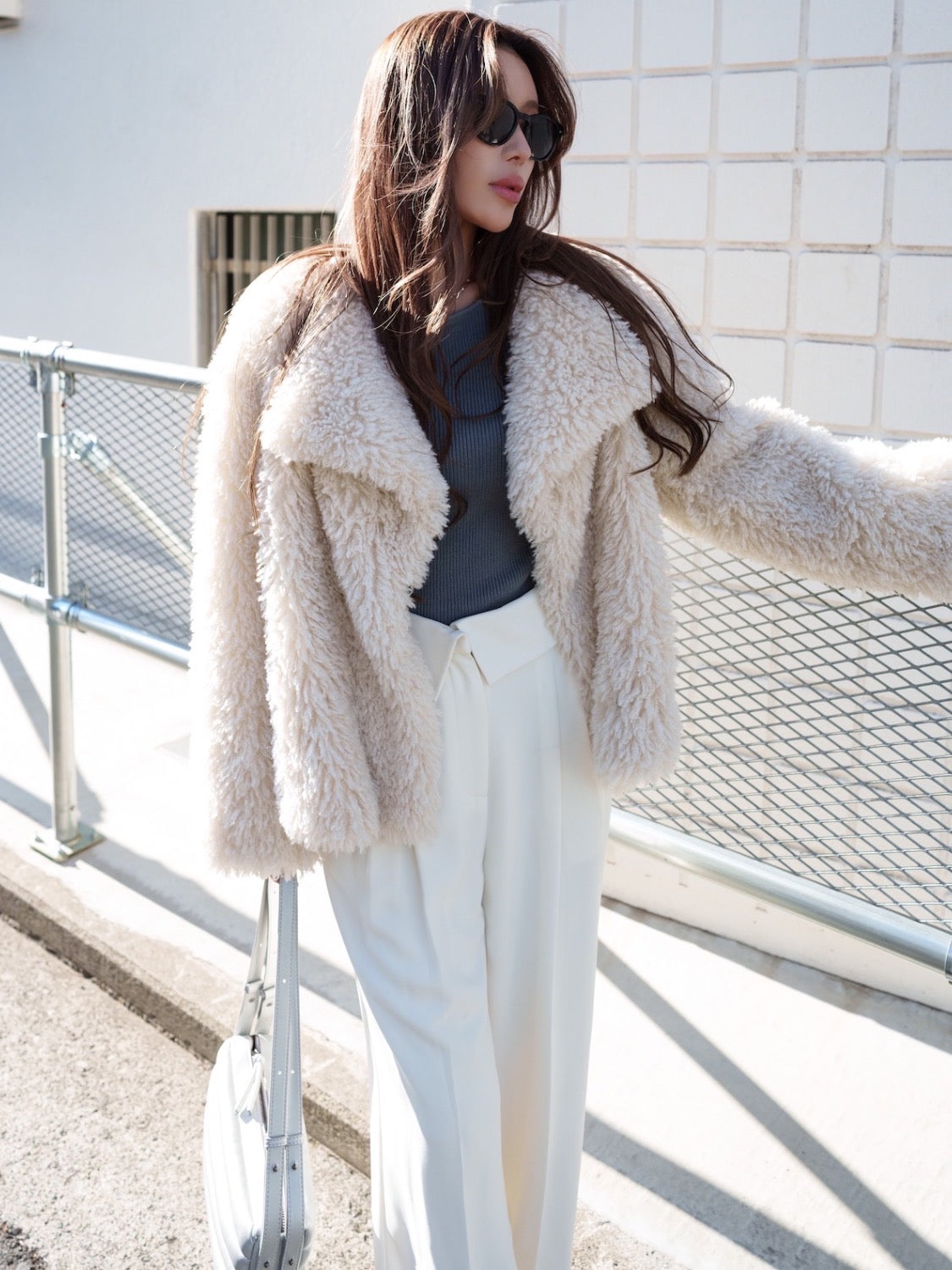 BUTTON-SLEEVE ニット トップス