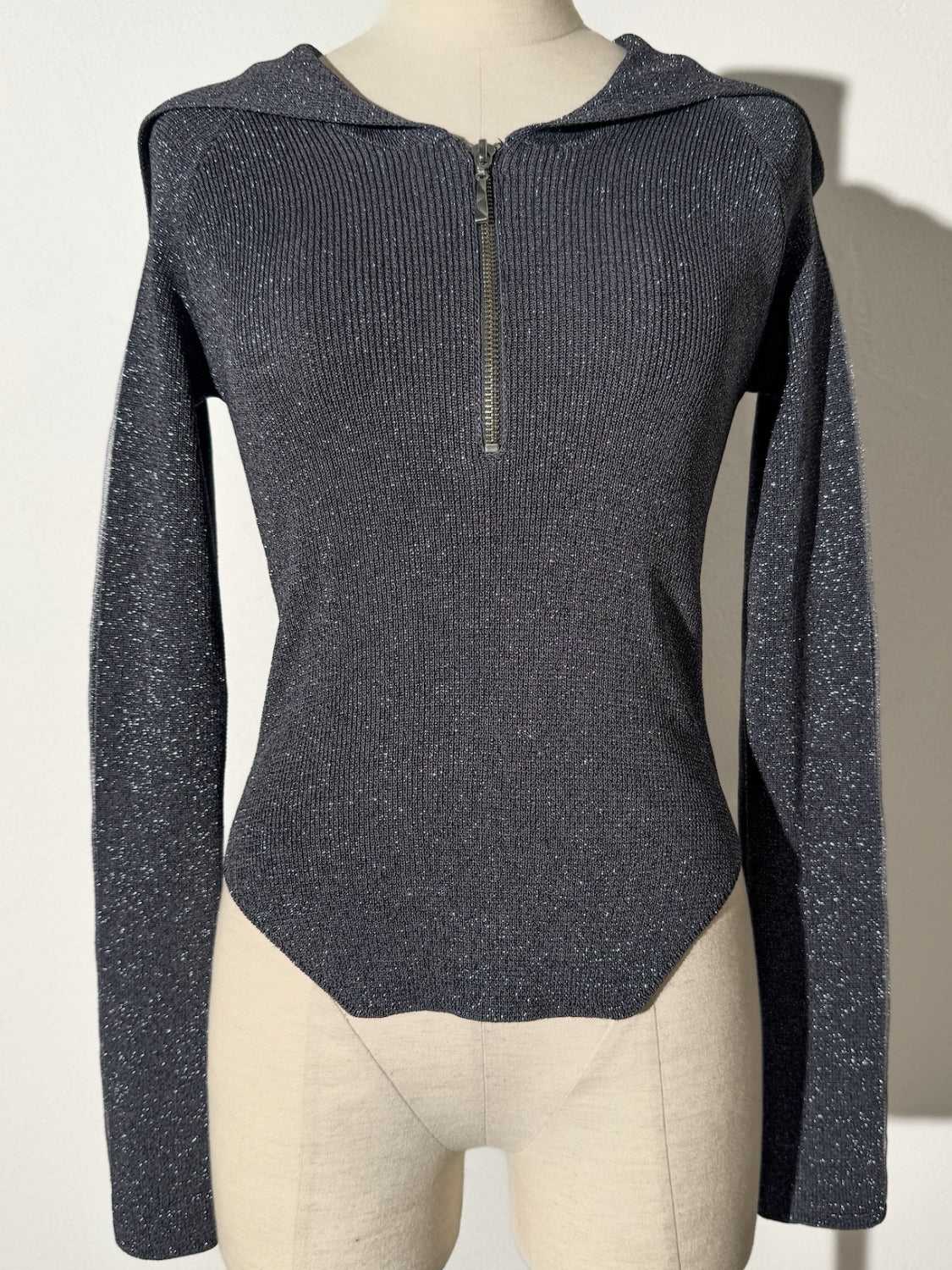 シアーライン Half ジップフーディー KNIT