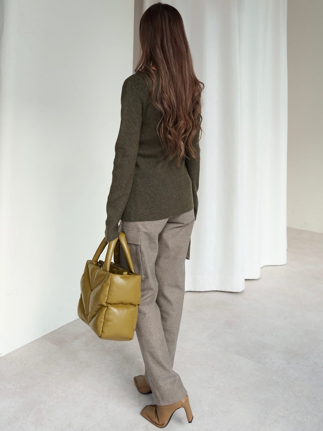 Eco-leather スクエア ショートブーツ