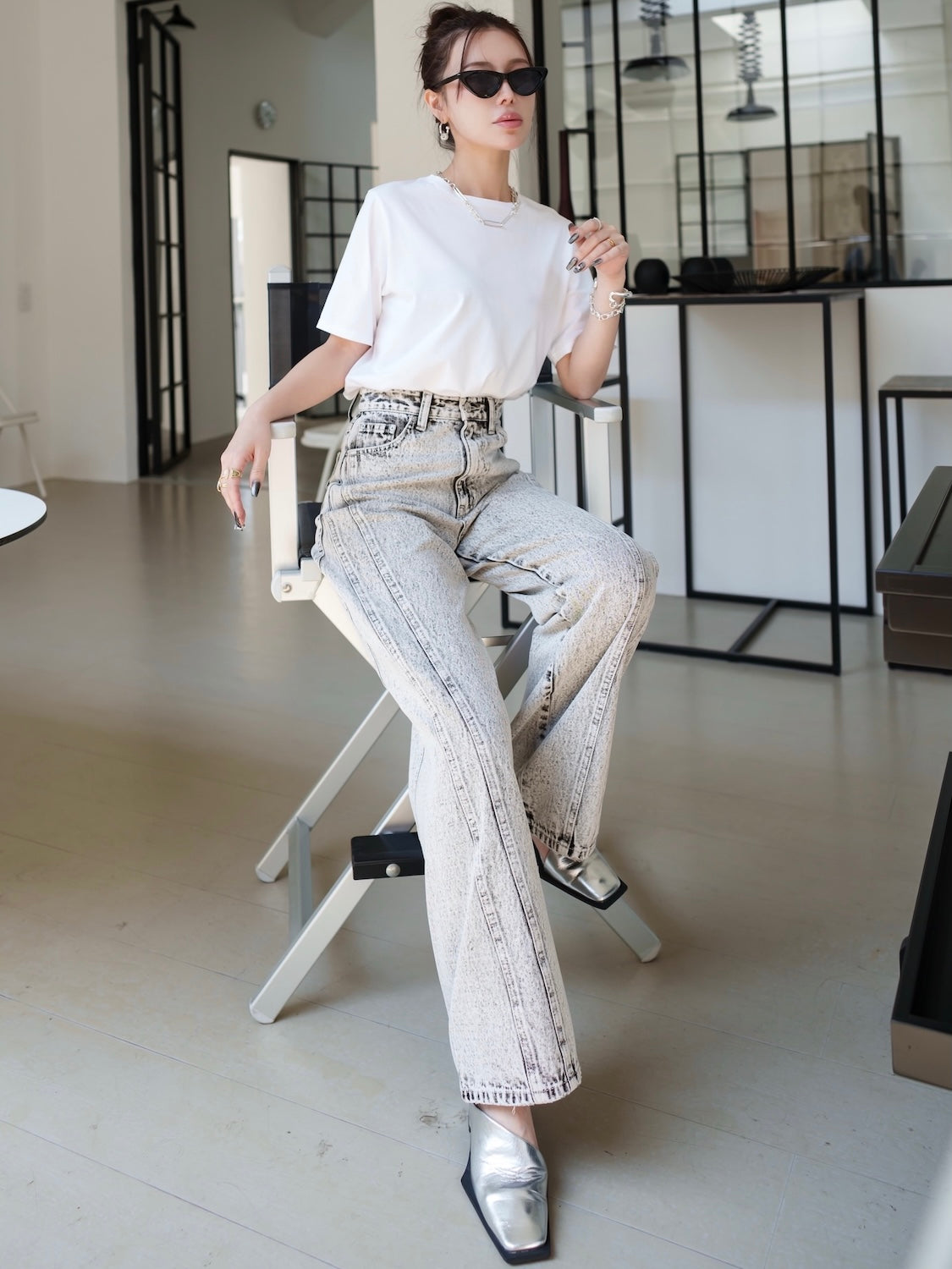 Embroidery ハート Tシャツ