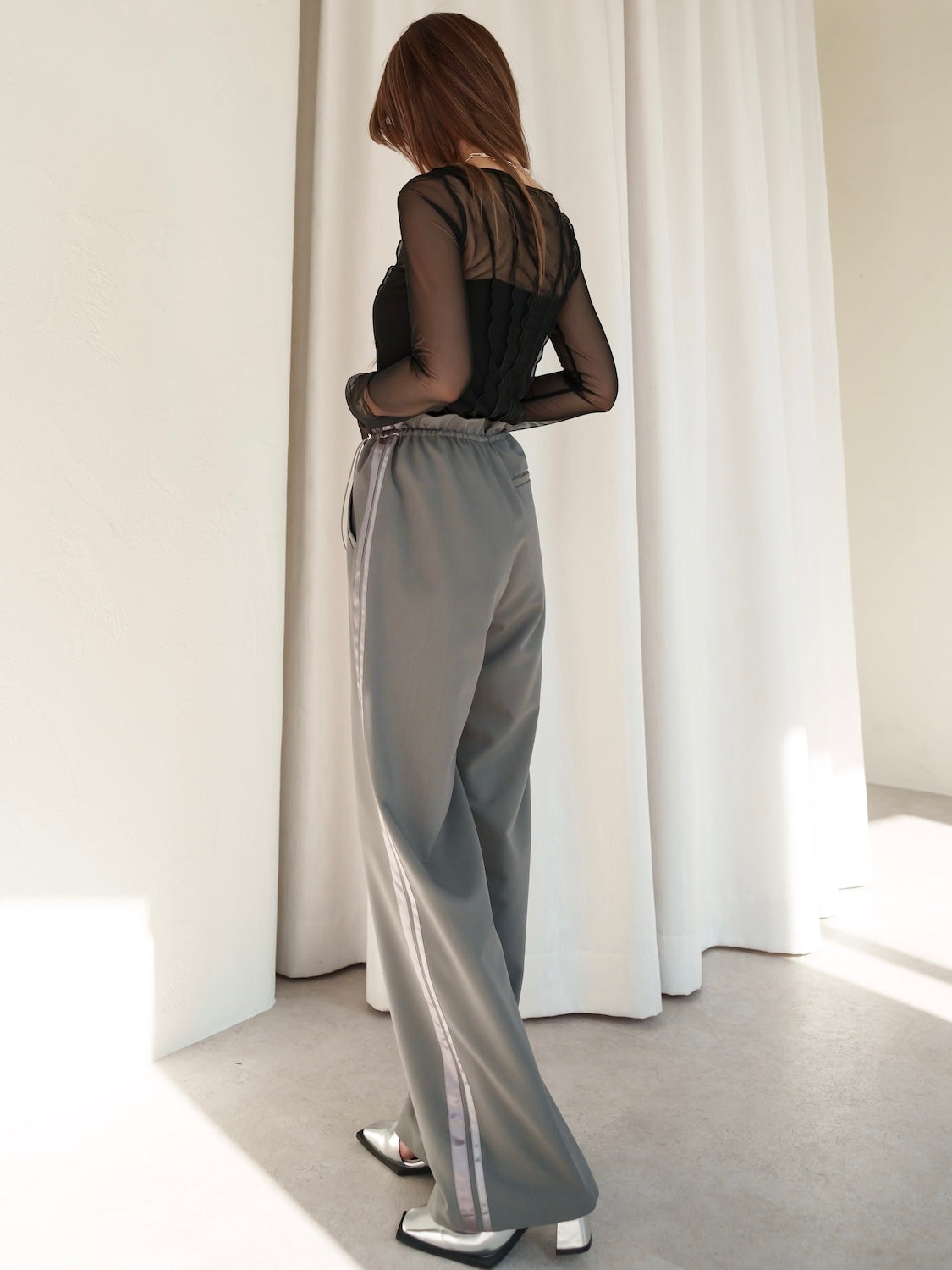 Waist Draw Line Pants